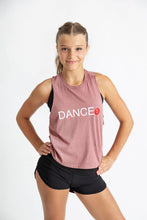 Load image into Gallery viewer, Front view of Mauve DANCE PERIOD Cropped Tank
