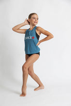 Load image into Gallery viewer, Front view of Teal DANCE PERIOD Cropped Tank
